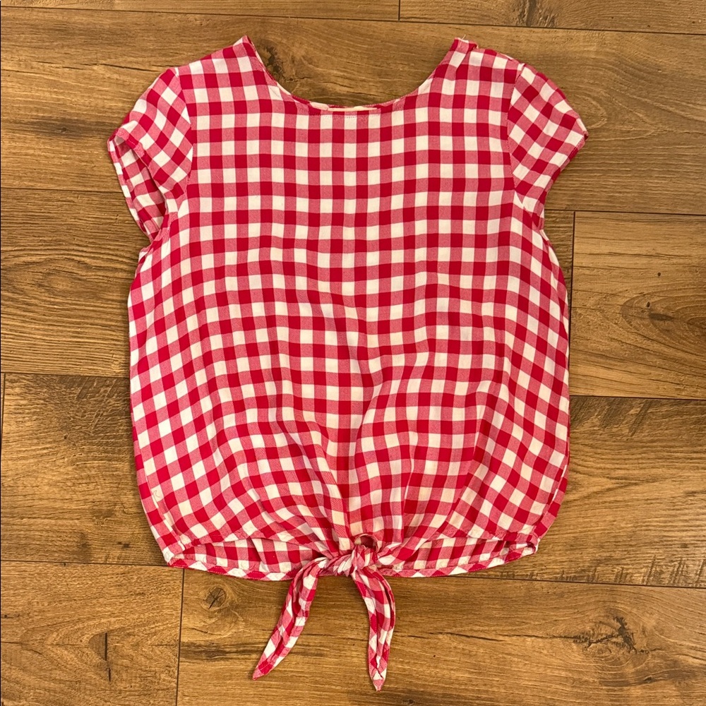 Checkered Tie Top